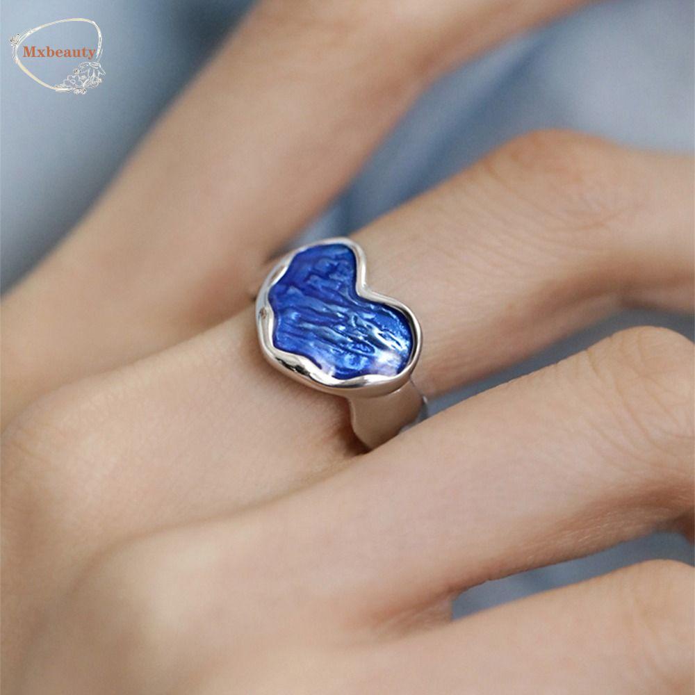 Mxbeauty Wanita Pembukaan Cincin Kepribadian Retro Hati Trendi Niche Desain Gadis Hadiah Gadis Tembaga Y2k Ring