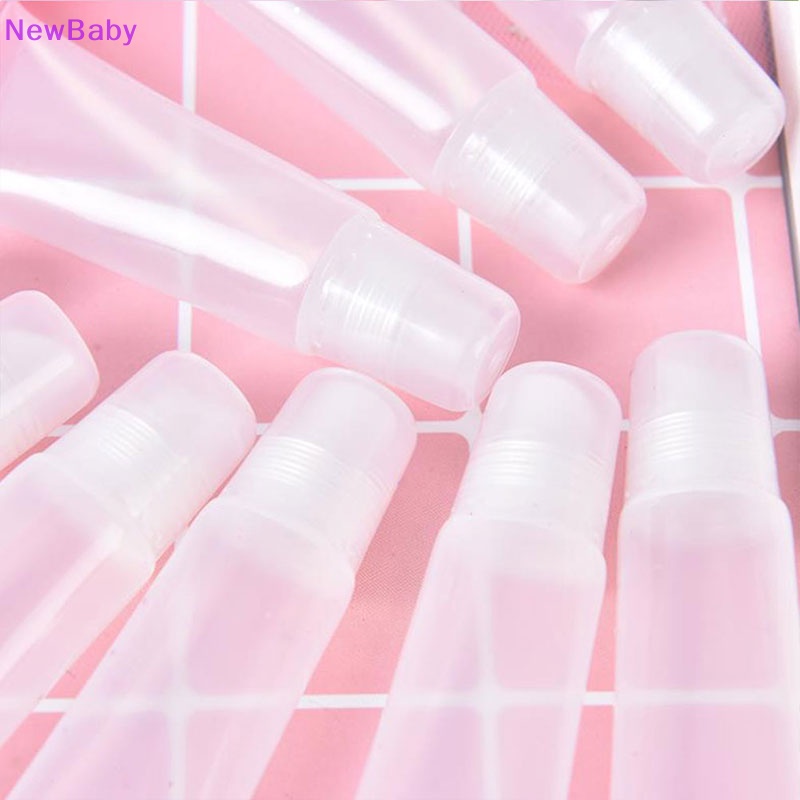 Newbaby 10pcs Tabung Kosmetik Kosong Isi Ulang Baru Lip Gloss Balm Wadah Kosmetik Bening ID