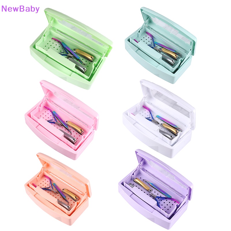 Newbaby 1PC Tray Sterilisasi Kuku Desinfeksi Pedicure Manicure Box Nails Art Box ID