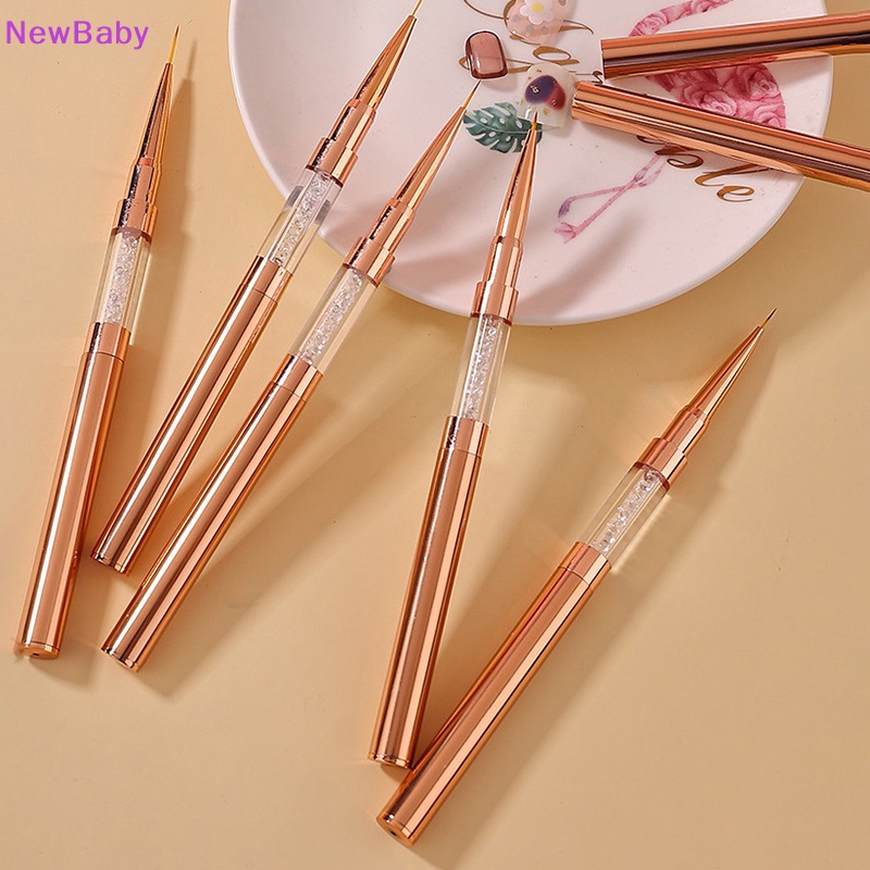 Newbaby 1Pcs Double Head Nail Art Liner Brush Paing Pen UV Gel Brushes Menggambar ID