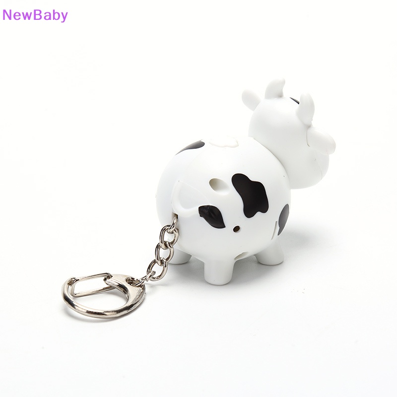 Newbaby LED Cow Sapi Gantungan Kunci Keyring Mainan Anak Plastik Tas Mobil Gantung Liontin ID