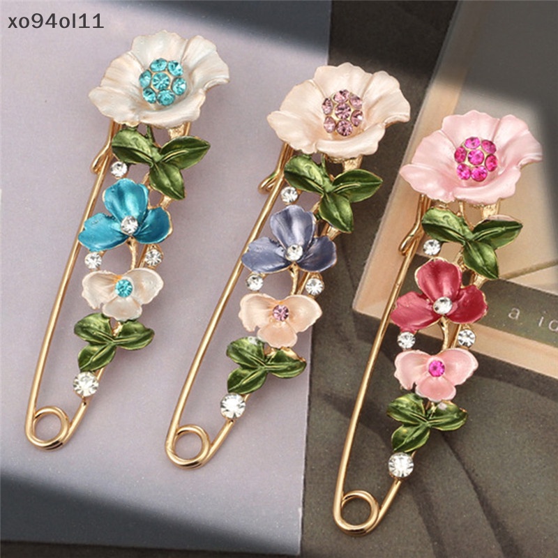 Xo Vintage Alloy Berlian Imitasi Kristal Bunga Pernikahan Pengantin Buket Bros Pin Wanita OL