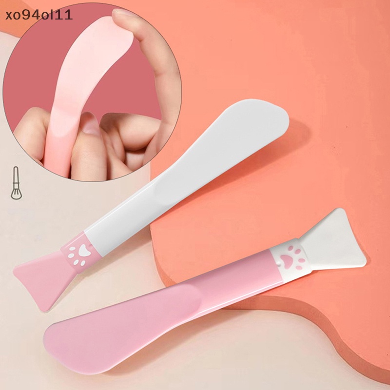 Xo 1/5Pcs Brush Masker Wajah Dua Kepala Bahan Silikon Untuk Wajah Dioleskan Lumpur Clay OL