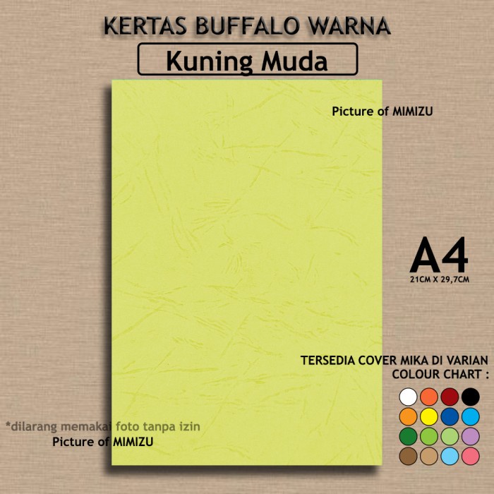 

Kertas Buffalo A4 KUNING MUDA Corak Embos Cover JILID SAMPUL