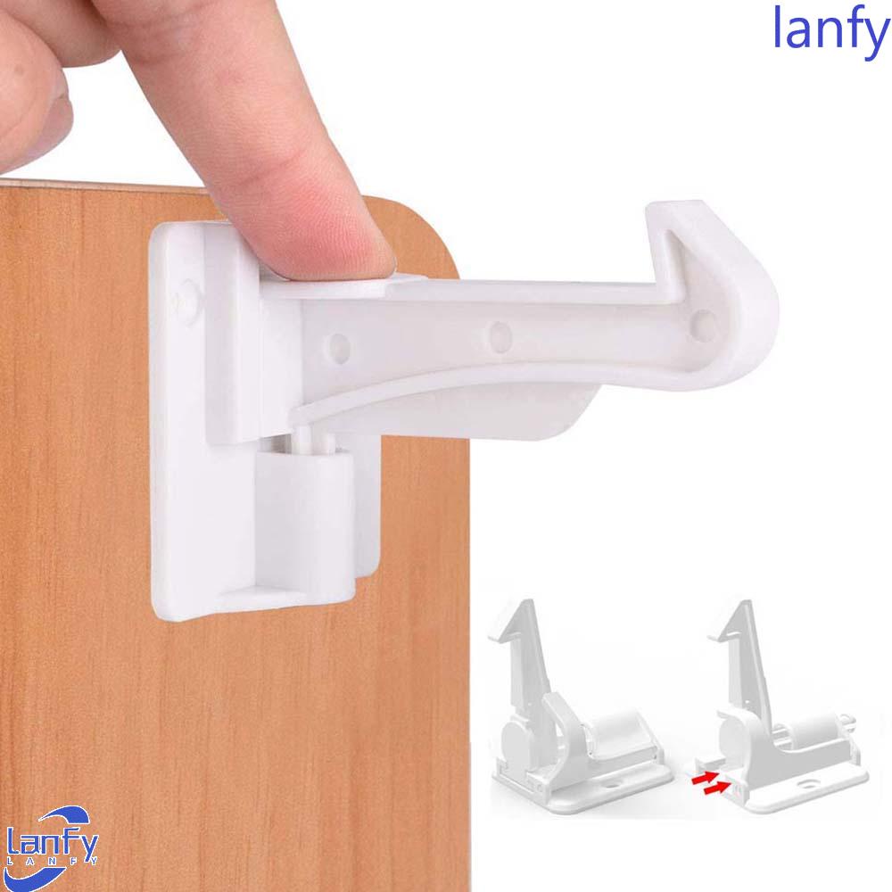 Lanfy Child Proofing Cabinet Locks White Black Lemari Pengaman Laci Pengencang Kulkas