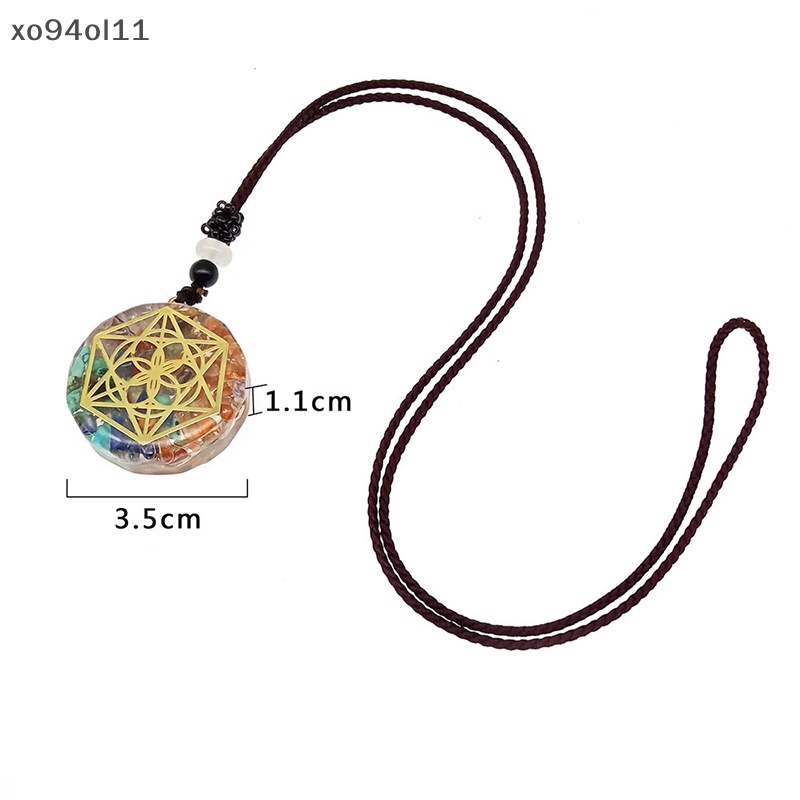 Xo Generator Energi Amulet 7 Cakra Liontin Kalung Orgonite Meditasi Keseimbangan Perlindungan Emf Leher Tali Rantai Perhiasan OL