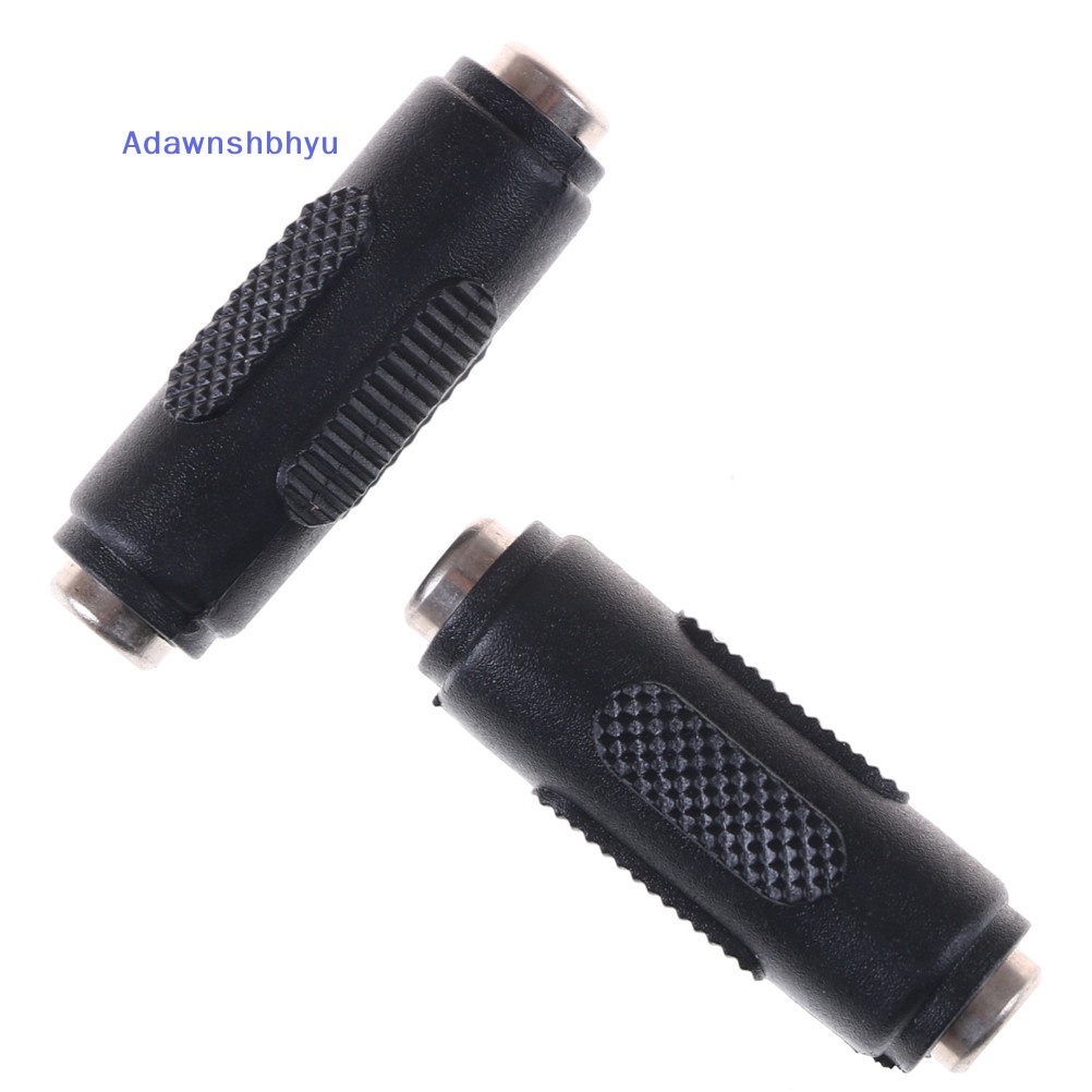 Adhyu 1pcs 2.1mm x 5.5mm Female to Female Konektor Adaptor Audio Soket Listrik DC ID