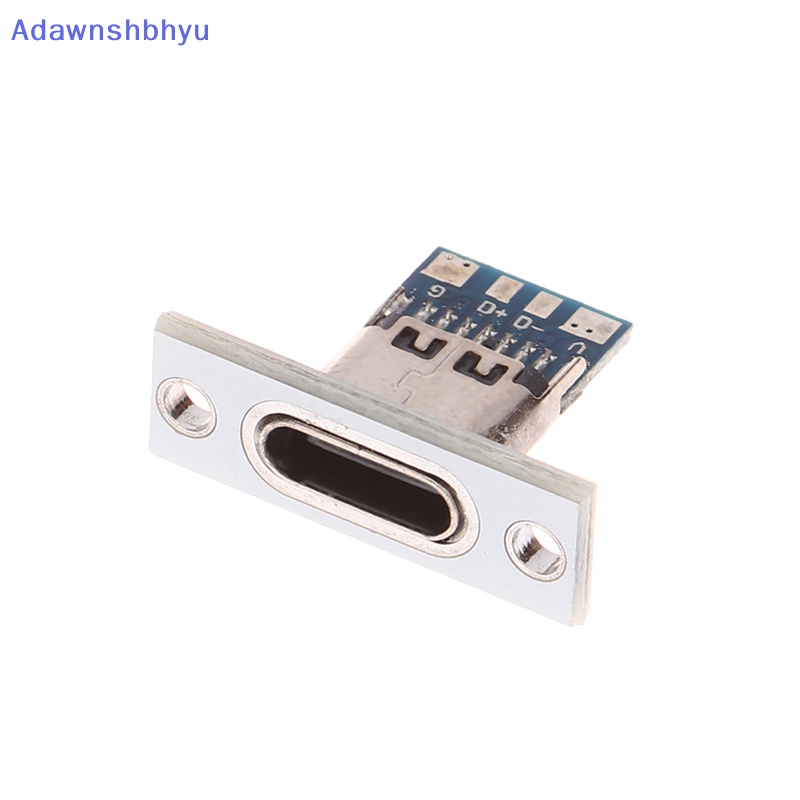 Adhyu USB Jack Type-C 2Pin 2P 4P Waterproof Strip Line Sambungan Solder Female Connector Jack Charging Port USB Tipe C Socket Connector ID