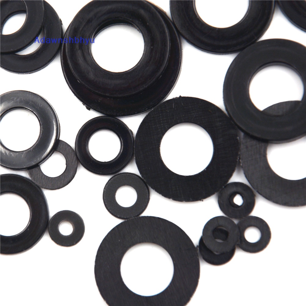 Adhyu Hot Form A Flat Hitam Tebal Neoprene Plastic Washers - M3 M4 M5 M6 M8 M10 M12 Ho ID