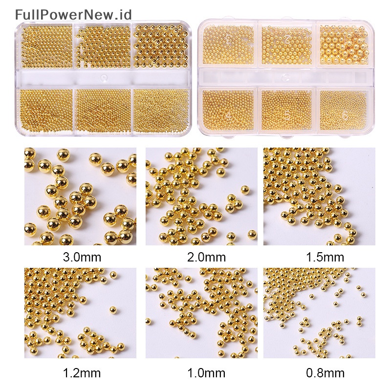 Power 3D Manik-Manik Baja Mini Nail Art Caviar Beads Nail Art Tools DIY Ch Manicure ID