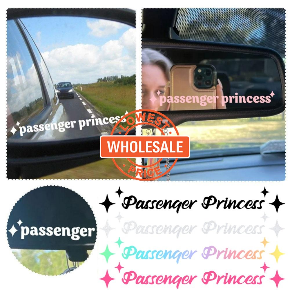 [Harga Grosir] Stiker Spion Mobil Kreatif Penutup Tubuh Lecet Decal Auto Side Spion Convex Mirrors Waterproof PET Stiker'Pasir Princess' Dekorasi Sticker