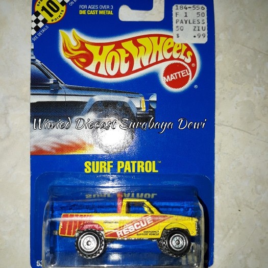 Hot Wheels Surf Patrol Pickup Yellow 10 Speed Point
