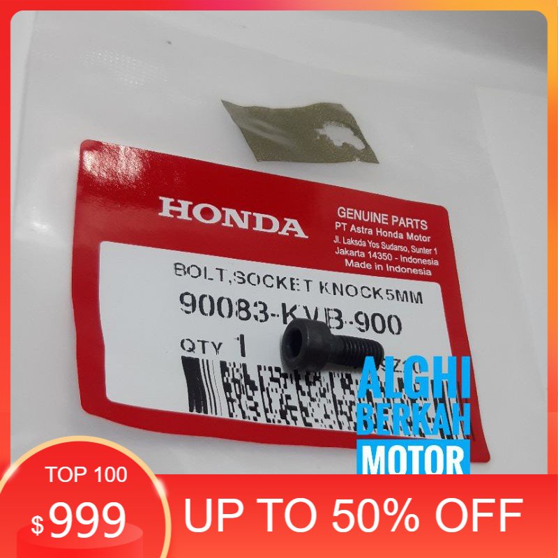 Part Motor Baut L Cap CVT 5mm Vario  Original Honda 90083-KVB-900