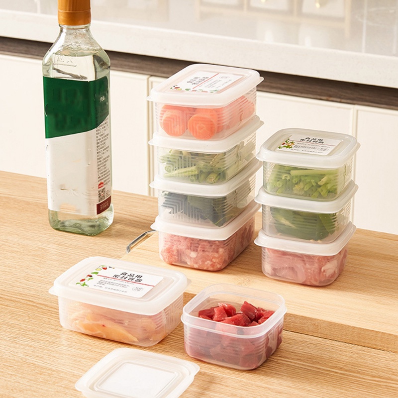 [Fitur] Snack Bumbu Sub-Packed Case/Perlengkapan Penyimpanan Rumah Portabel/Wadah Berpendingin Makanan/Daging Sayur Kotak Fresh-keeping/Tempat Penyimpanan Tersegel Makanan Penutup Buah