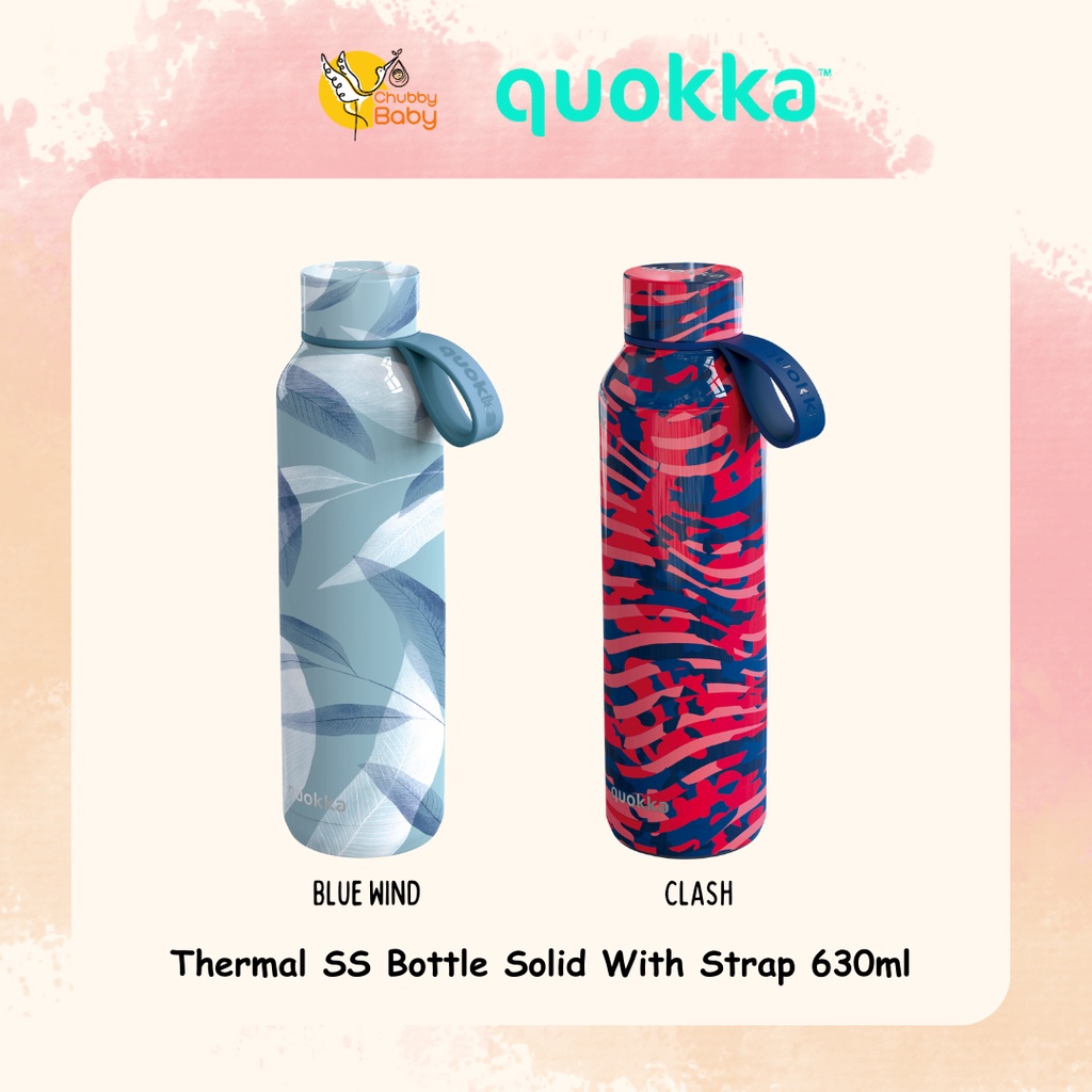 Quokka Thermal SS Bottle Solid With Strap 630ml | Botol Minum Stainless
