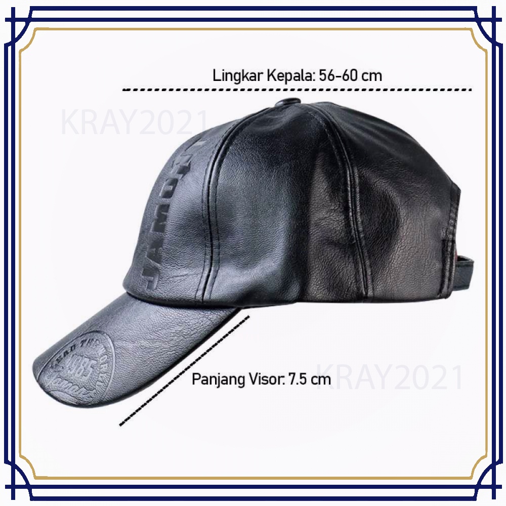 Topi Trucker Baseball PU Leather - G9553