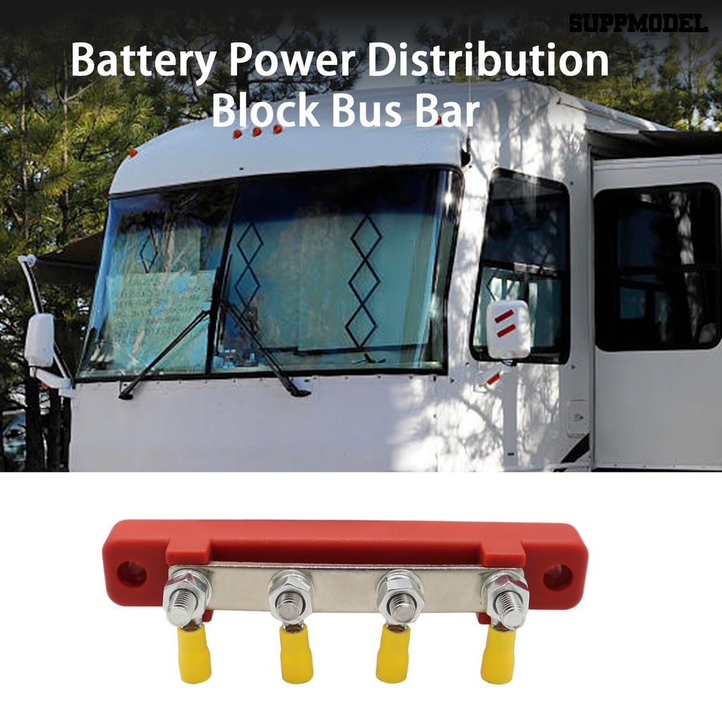 [SM]1 Set Blok Distro Power 2 Arah 12-48V Arus Tinggi Truk Perahu M6 Terminal Blok Buss Bar Perlengkapan Mobil