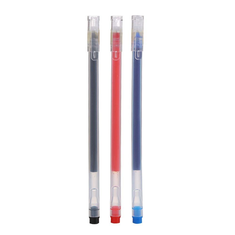 Chookyy 10PCS Bolpoin, Pena Gel Cepat Kering, Hadiah Siswa Pena Sederhana Hitam/ Biru/ Ujung Jarum Tinta Merah Pena Netral Untuk Pelajar