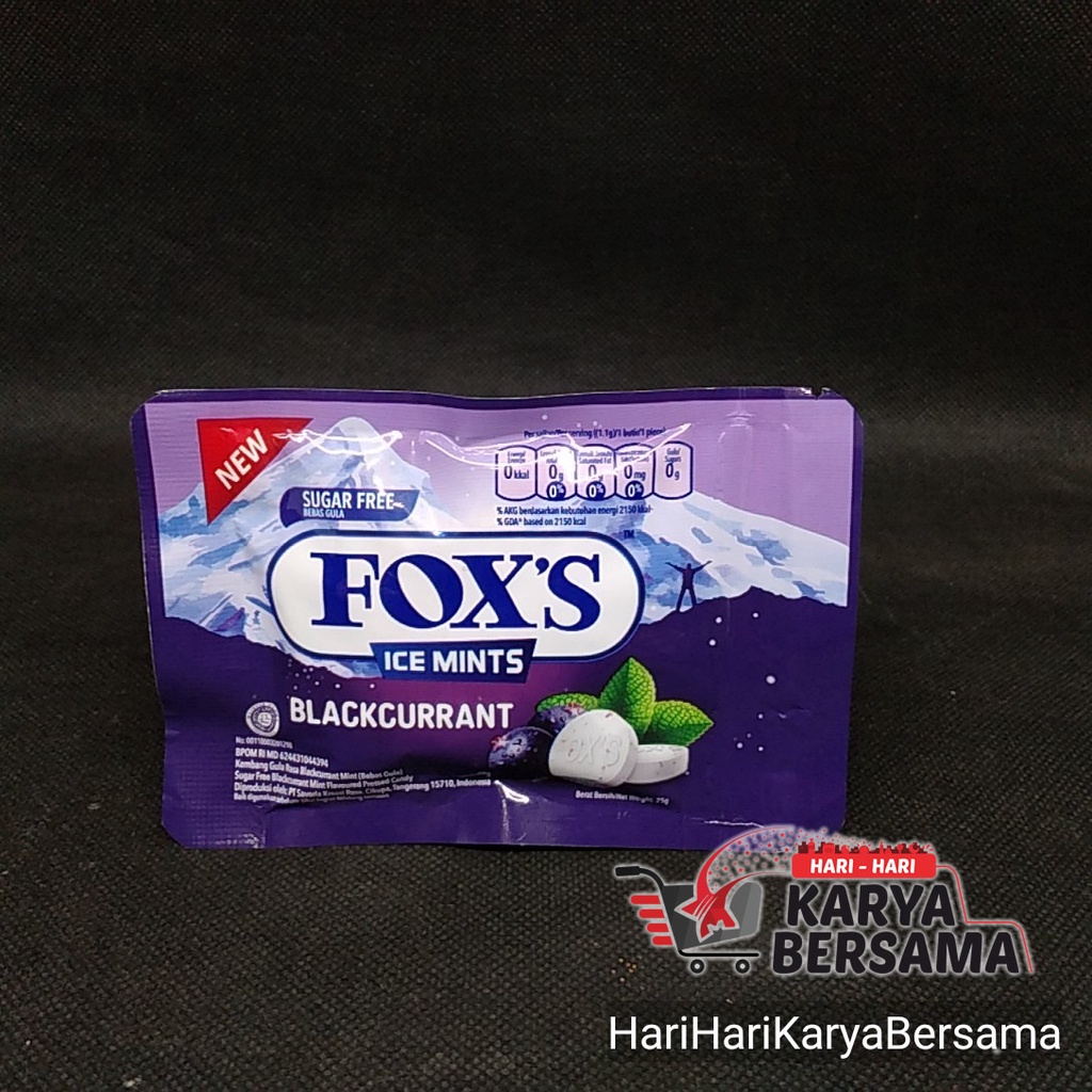 

PERMEN FOX'S ICE MINTS BLACKCURRANT 25GR