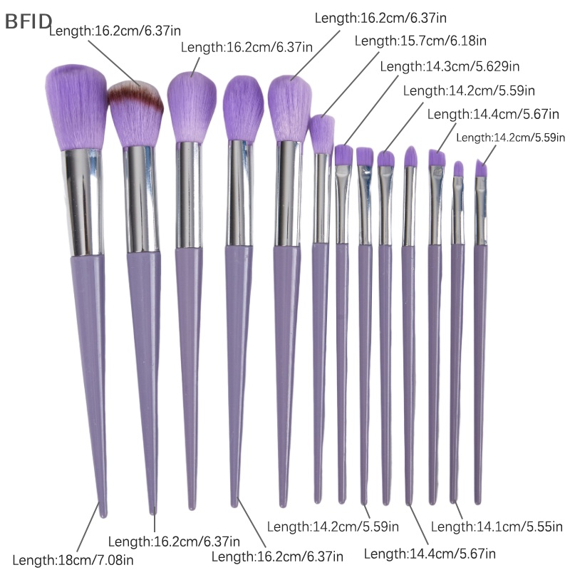 [BFID] 13pcs Set Kuas Kosmetik Makeup Bedak Foundation Eyeshadow Lip Brush Tool [ID]