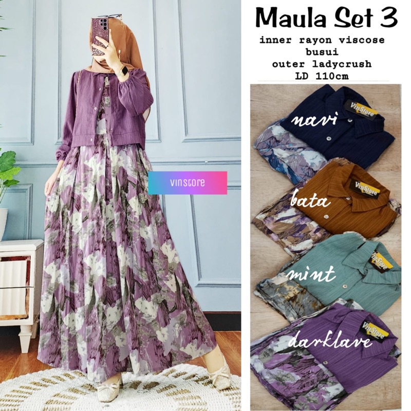 MAULA • BRIKA SET ORI VINSTORE | Setelan inner+outer