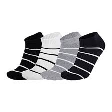 MMM Kaos Kaki Unisex 6797 Kaos Kaki Ankle Pria dan Wanita Motif Garis Kecil Kaos kaki Unisex Semata Kaki bahan Cotton Penyerap Keringat