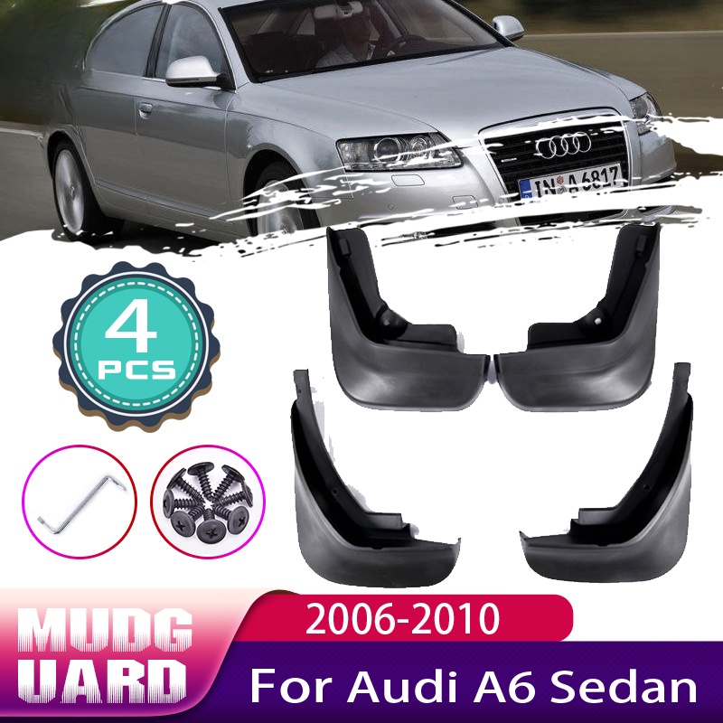 4pcs Flaps Lumpur Mobil Untuk Audi A6 Sedan Saloon C6 2006~2010 2007 2008 2009 Mudguard Splash Guards Fender Mudflaps Aksesoris Mobil