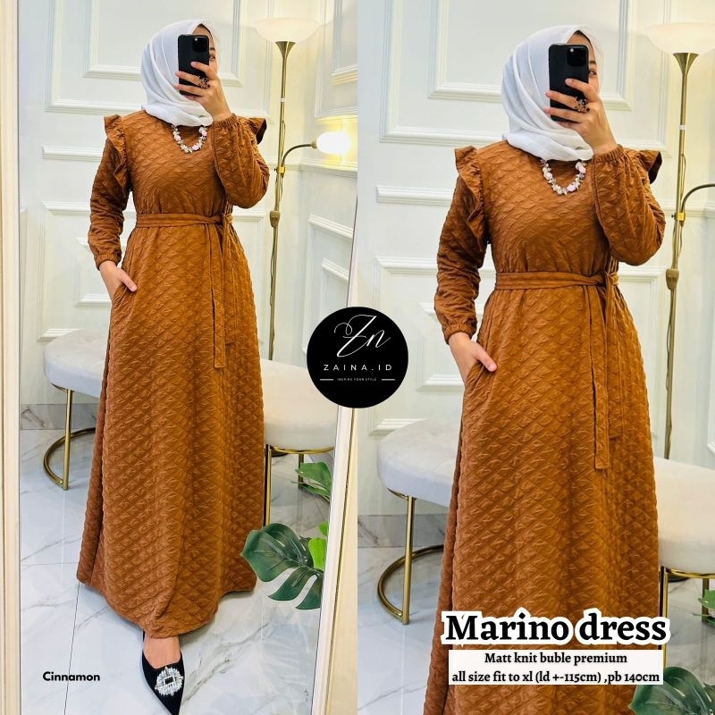 MARINO DRESS ORI ZAINA.ID | Knit Buble Premium