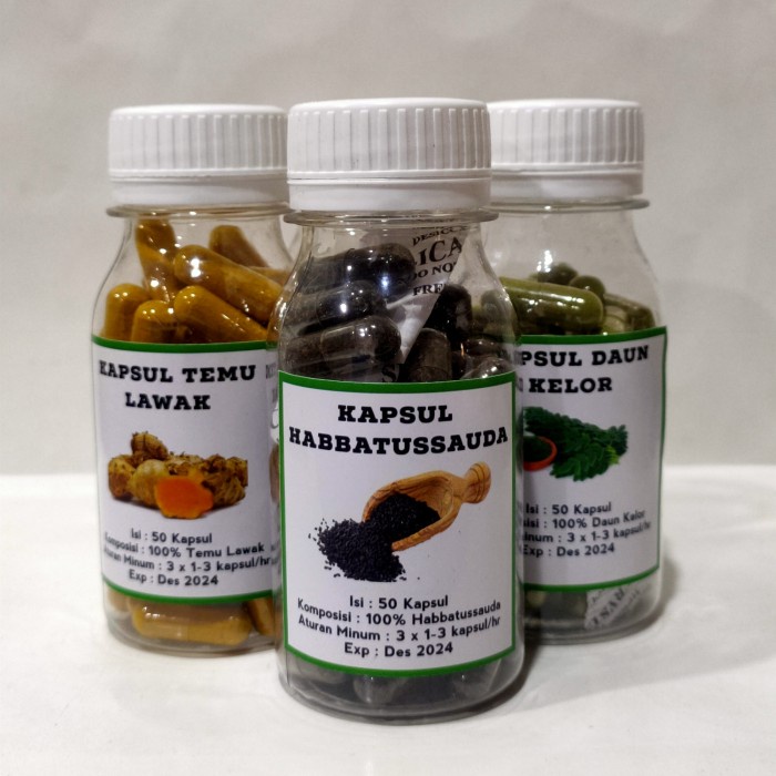 Herbal Kapsul Habbatussauda. Habbat .Asli Alami Berkhasiat
