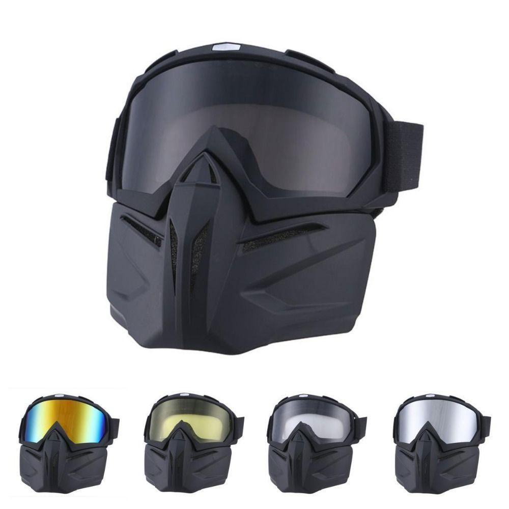 Mxbeauty Motocross Masker Kacamata Angin Moto Eyewear UV Sandproof Aksesoris Snowmobil Goggle Helm Masker Anti Kabut Ksatria Peralatan Full Face Glasses Mask