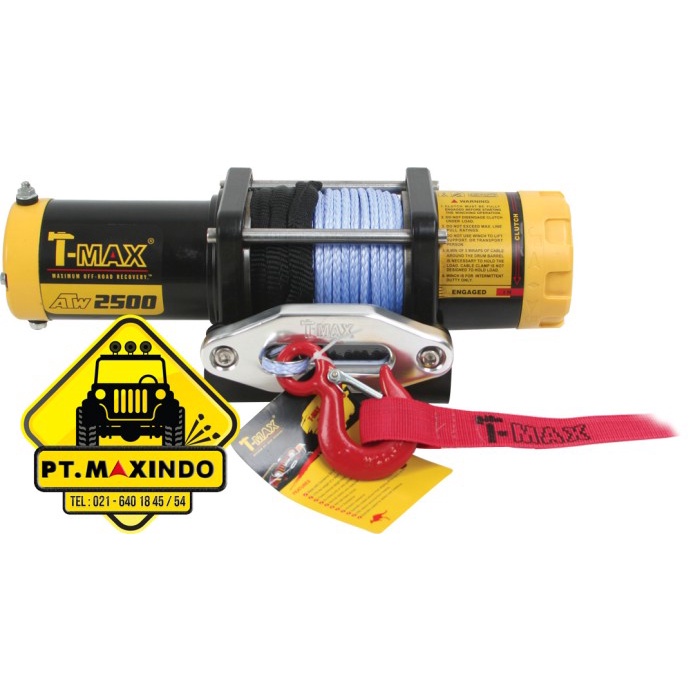 T-Max Winch ATW-2500 (1,1 ton) dengan Synthetic Rope untuk motor ATV TERMURAH