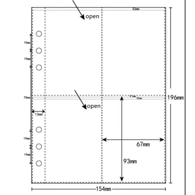 Korea A5 Transparan photocard binder 6-lubang loose-leaf ins notebook photocard holder