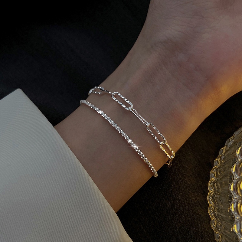 Gelang Wanita Silver Kilap Minimalis Bangle Simple Dan Elegan