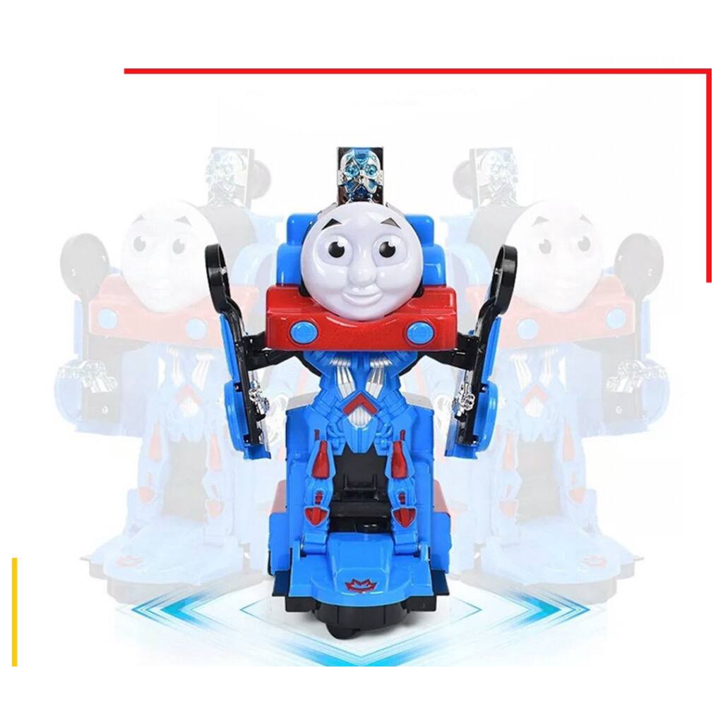 Mainan anak KERETA API THOMAS BISA JADI ROBOT 2 IN 1 THOMAS TRAIN GO GO CAR Robot Mobil Transformer Lampu Musik untuk Kado Anak