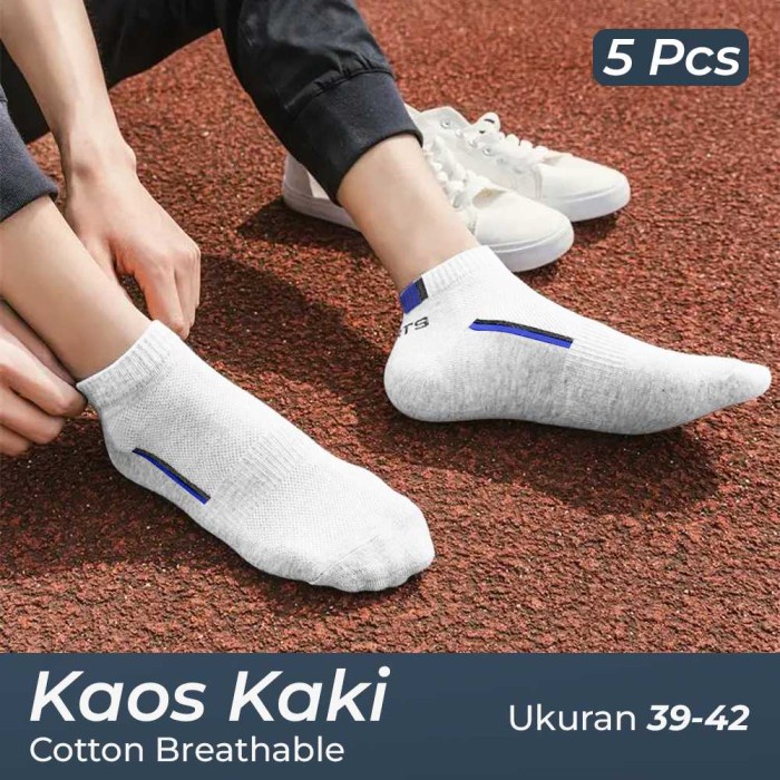 SPCR Kaos Kaki Kasual Sporty Cotton Breathable 39-42 5 Pasang LK5