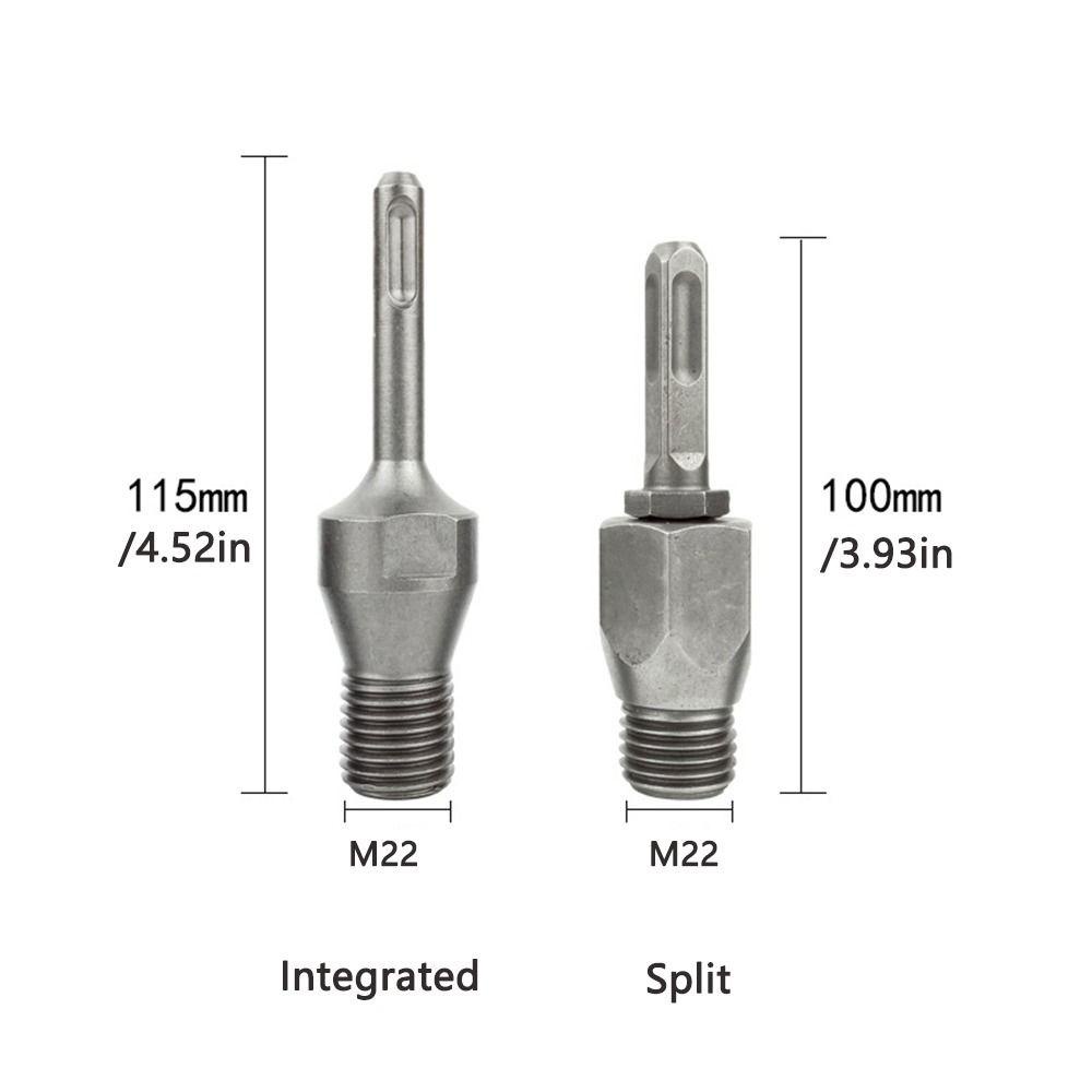 [Elegan] Adaptor Palu Listrik, Arbor Connecting Rod, Rhinestone SDS Plus Shank Hole Saw Bulat/Square Handle Core Drill Bits Untuk Untuk Palu Listrik