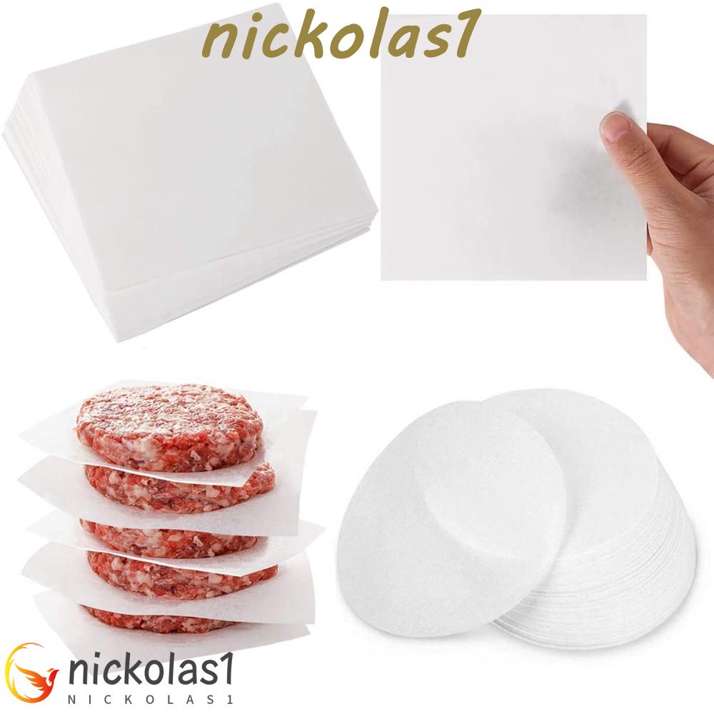 NICKOLAS1 Patty Paper4/5/6 Set Isi 500 Hamburger Untuk Steamer Freezing Paper Liner Perlengkapan Baking