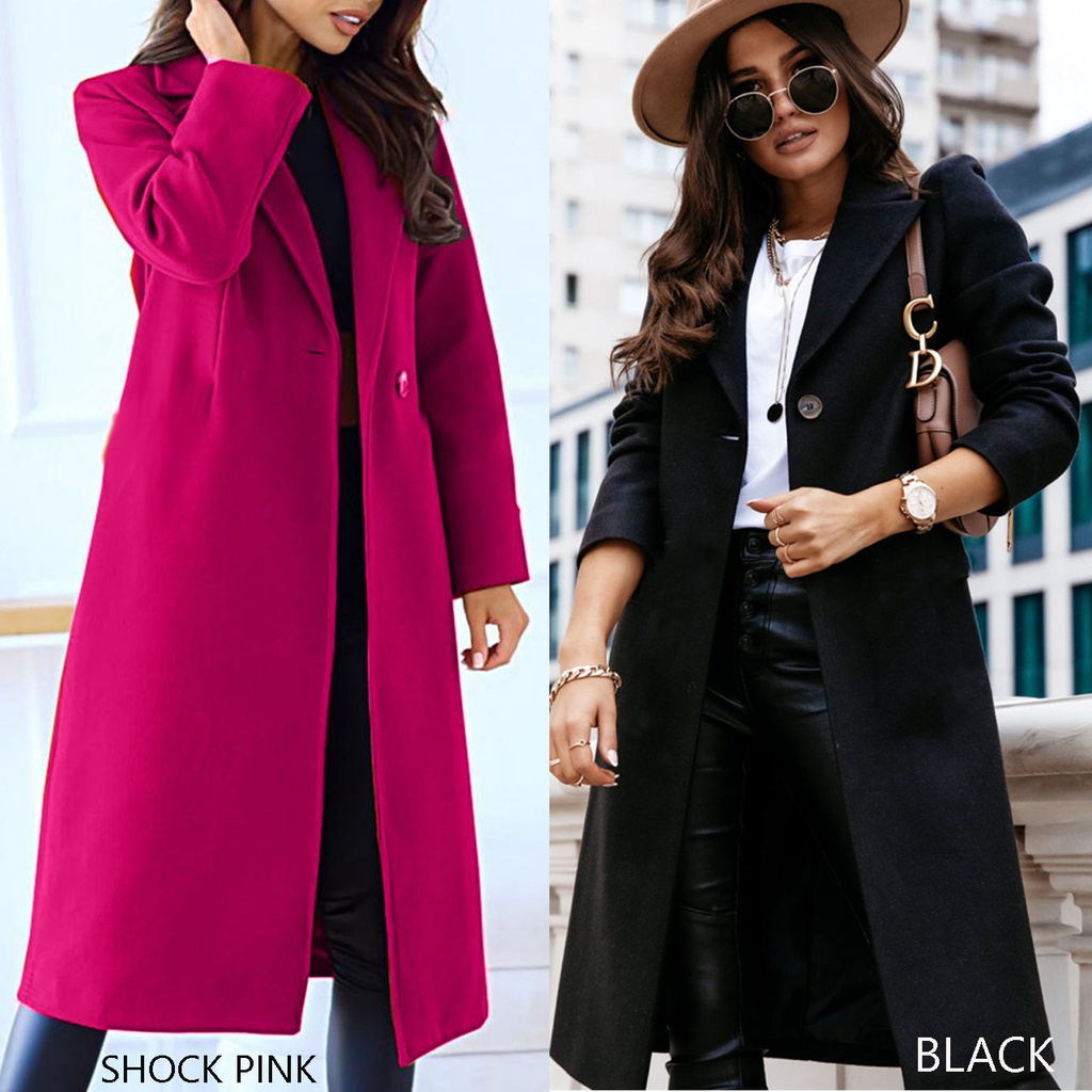 (W354) Plain coat blazer