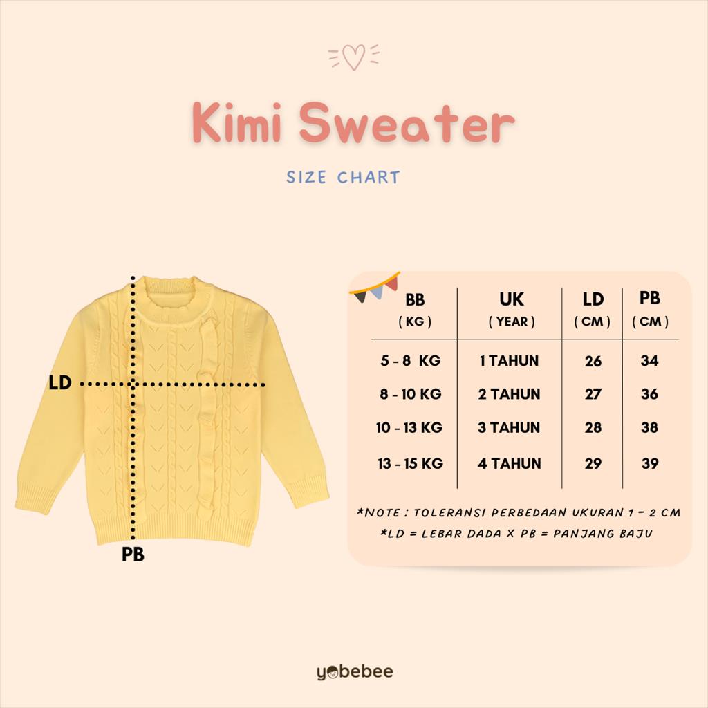 Kimi Sweater Knit Anak Perempuan Usia 1-4 Tahun Sweater Korea Lucu Jaket Rajut Anak Sweater Anak Import