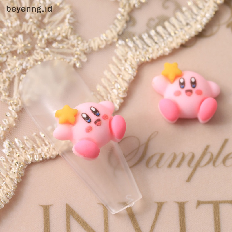 Beyen 10pcs Kartun Kirby Dekorasi Nail Art Casing Ponsel Diy Klip Rambut Bahan ID