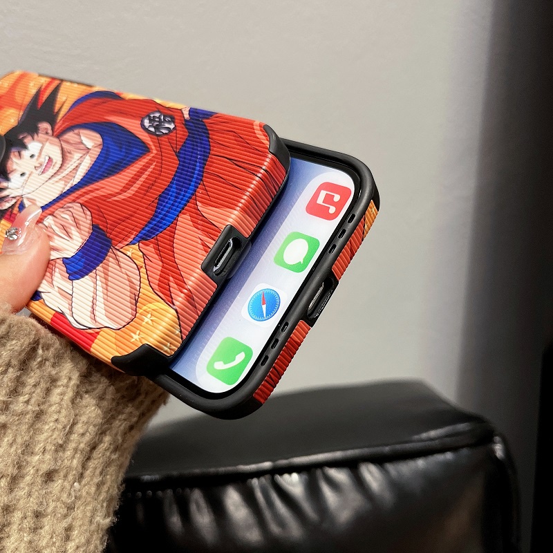 IPHONE Soft case Pelindung Kulit Tekstur Vertikal Kartun DRAGON BALL Untuk Iphone14 13 12 11 Pro Max X XR XS Max7 8 Plus