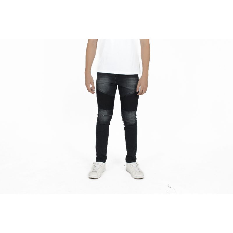 Weird Jeans  - Biker Grey Madness - Celana Jeans Pria Skinny Slimfit Strech