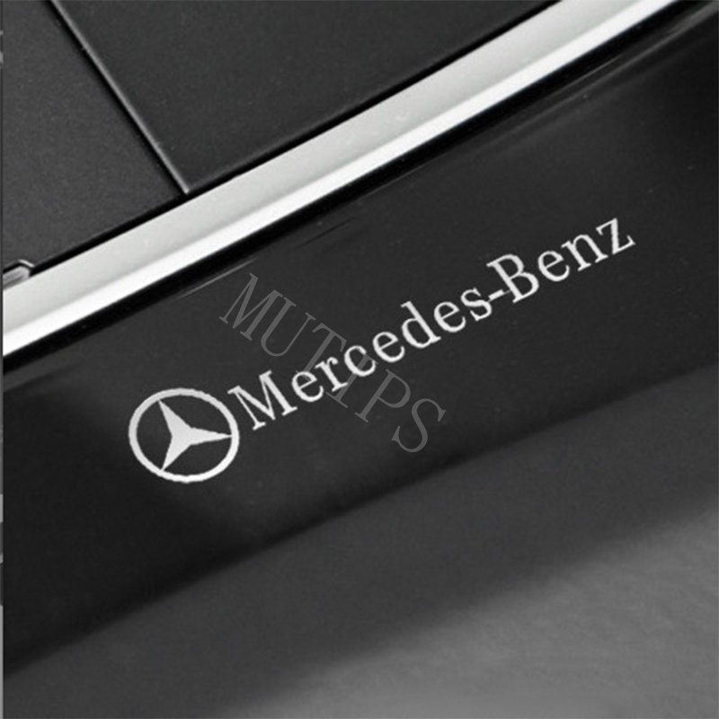 Mercedes Benz Logo Mobil Stiker Logam 3D Kreatif Dekorasi Lencana Interior Pintu Jendela Mobil Untuk W205 W212 W204 W220 EQE EQC W207 W211 W206 W124 W213 W218 W222