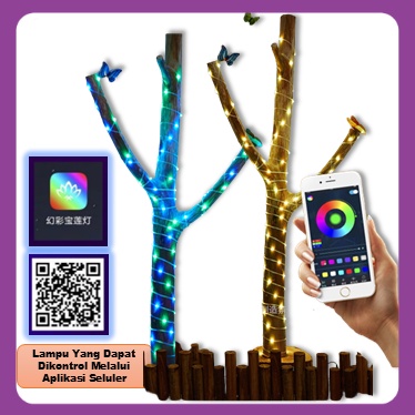Lampu LED Strip RGB Lamp Sensor Suara Bluetooth Kabel Panjang Lampu 10M Tahan Air