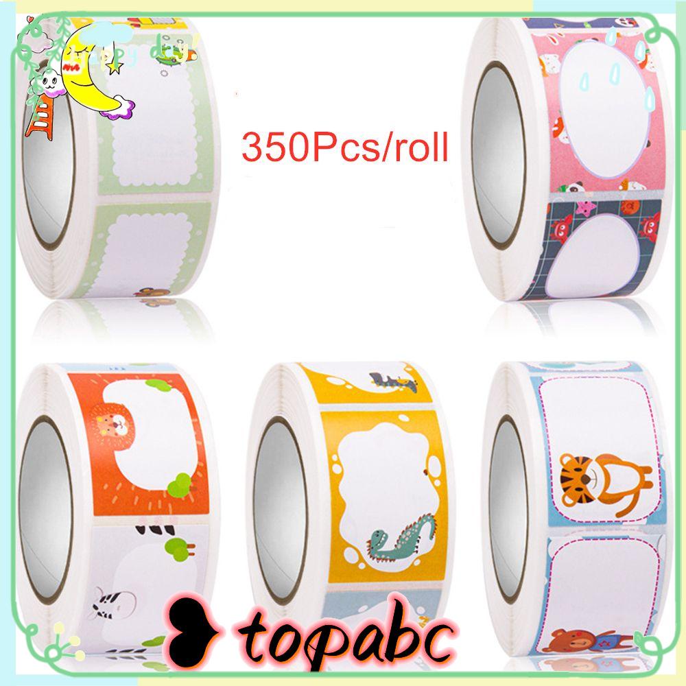 TOP 350 Pcs/roll Label Stiker Hadiah Sekolah Kartun Anak Self Adhesive Sealing Stickers