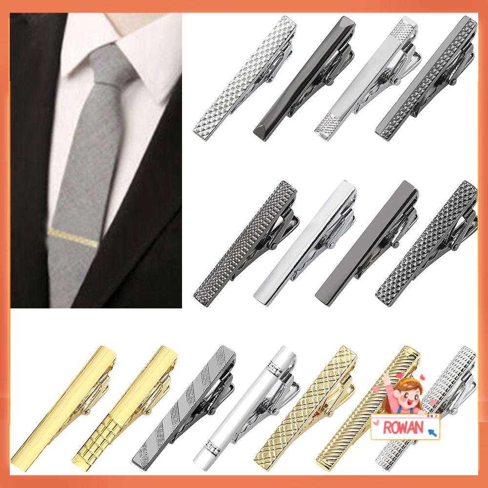 R-FLOWER 3pcs Klip Dasi Mens Metal Business Tie Pin