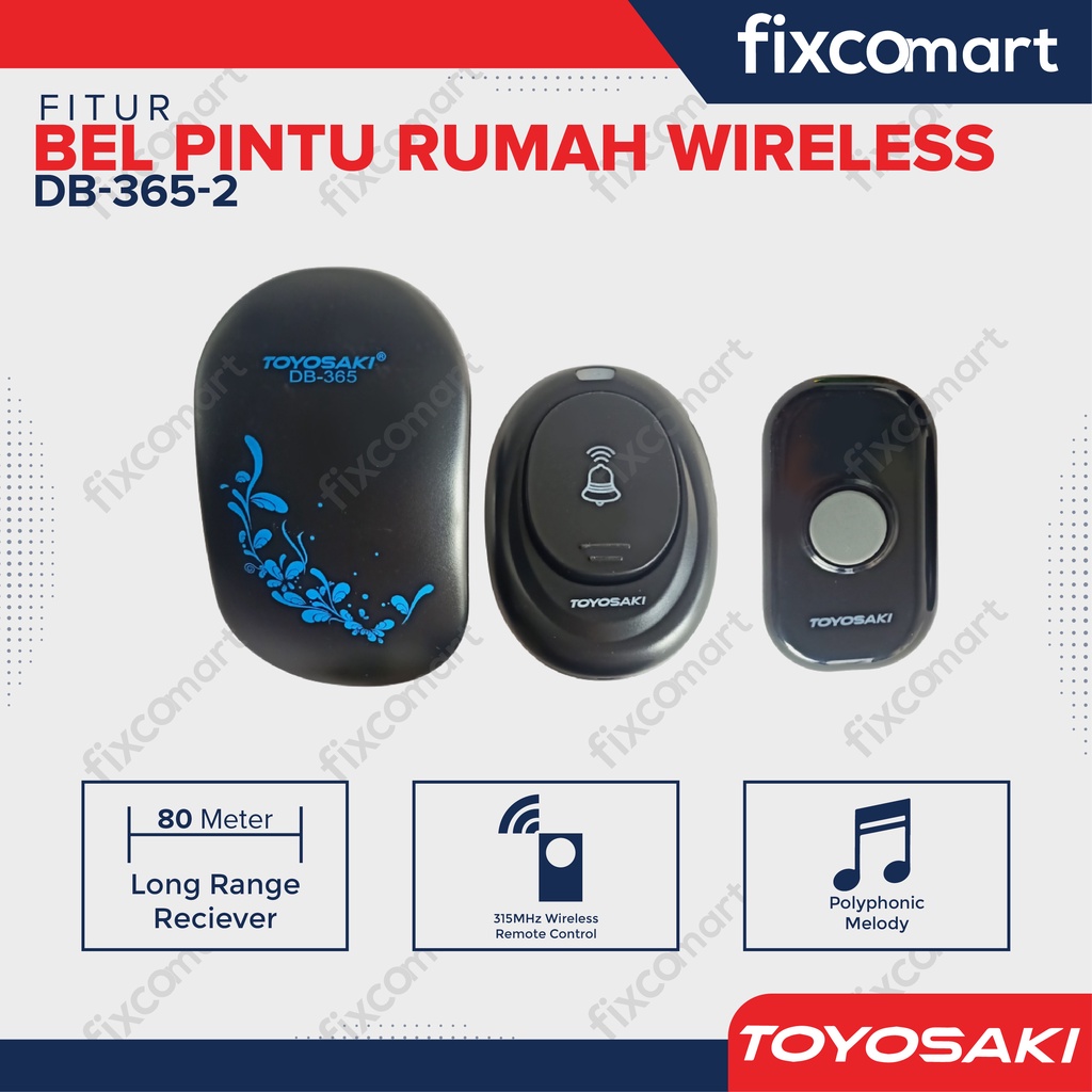 Bel pintu Double Wireless Toyosaki Door Bell DB 365-2