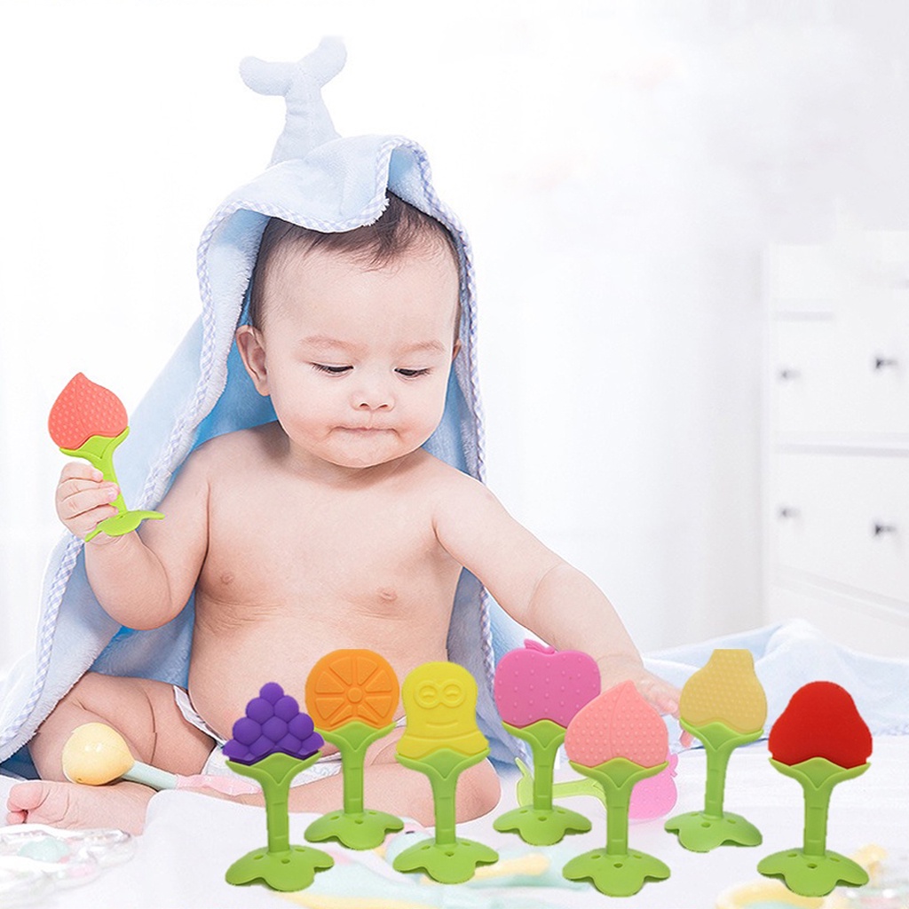 ☛TK☚ TEETHER silicone Mainan Gigitan Bayi silikon bentuk buah Fruit PEGANGAN R900