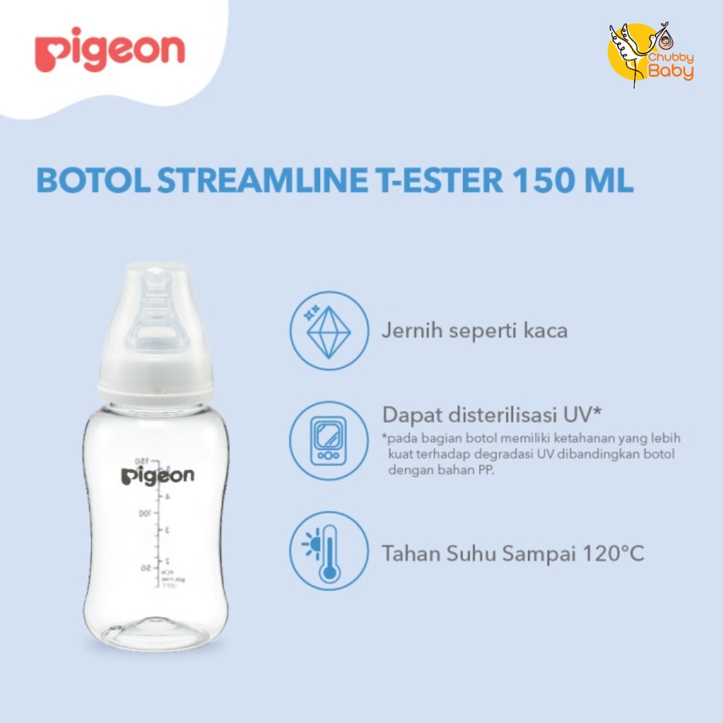 PIGEON Botol T-Ester Streamline with S-type Nipple