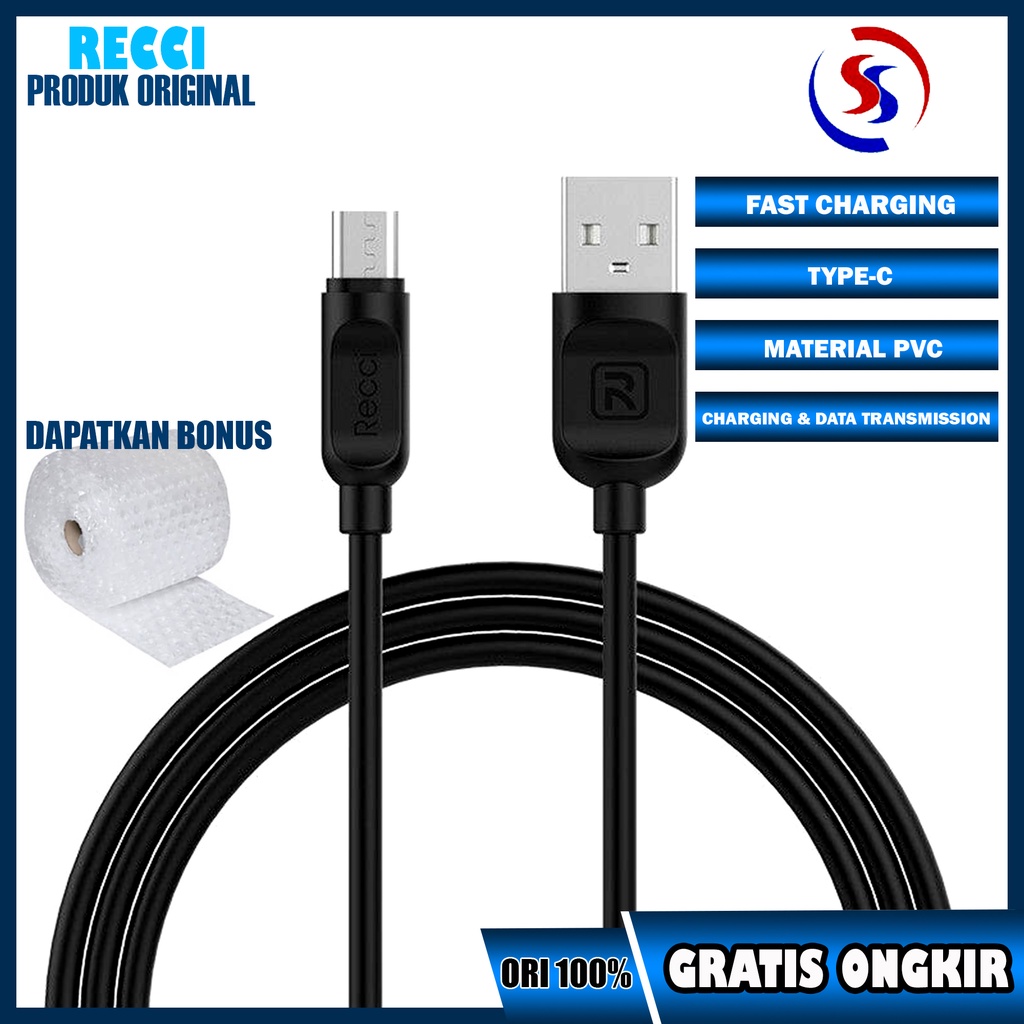 Kabel Data Murah Recci RCT P100 Original Type C